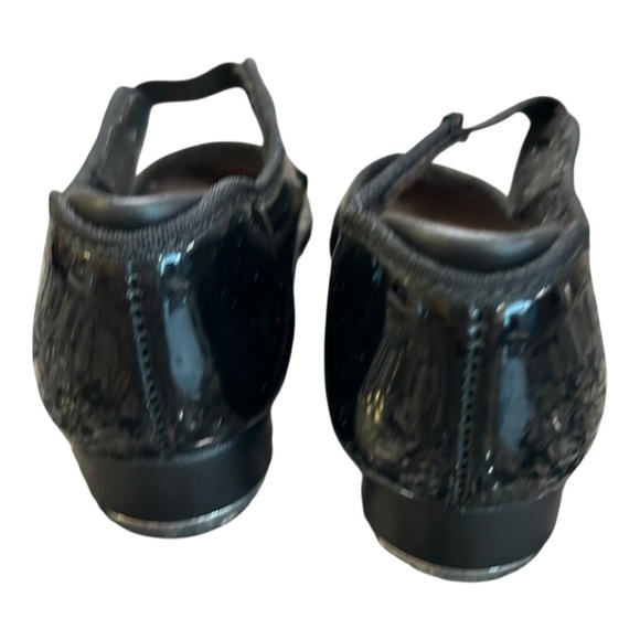 Capezio Girls Shuffle Tap Shoes – Size 10W – Black Leather – Pre-Loved - Picture 3 of 9